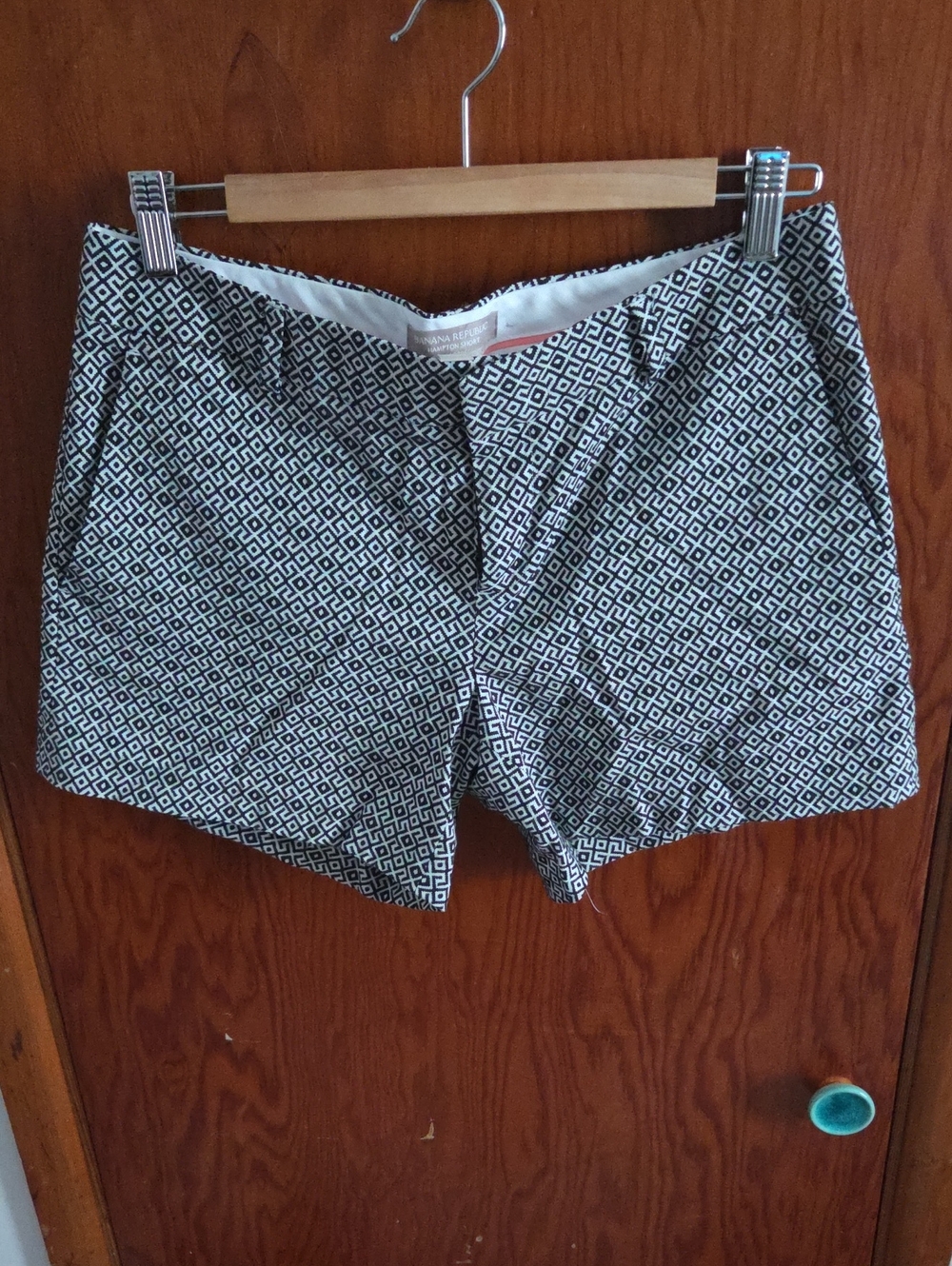 Banana Republic Black and White Geometric  Shorts